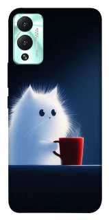 Чехол на Infinix Hot 12 Play Чехол кот с кофе фото 1 из 1