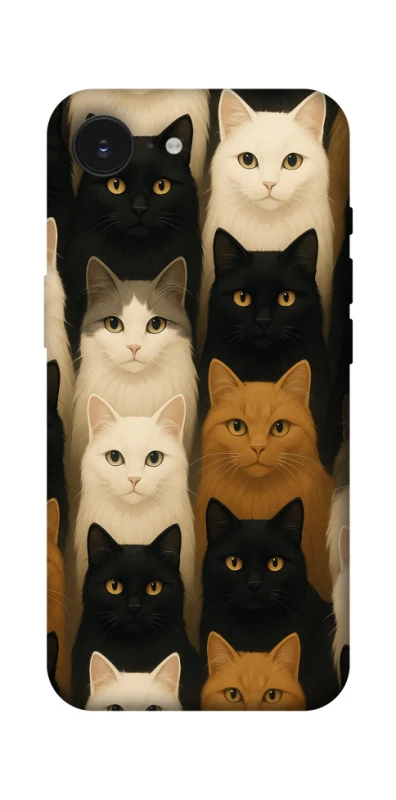 Чохол на Apple iPhone 17e (6.1") Colorful Cat Collage фото 1 з 1