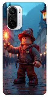 Чохол на Xiaomi Redmi K40 / K40 Pro / K40 Pro+ / Poco F3 Roblox Fire Logo Blue Flames фото 1 з 1