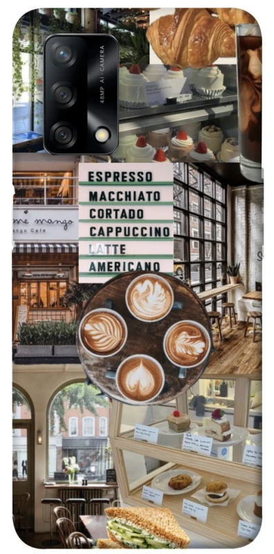 Чохол на Oppo A74 4G Coffee collage ver.5 фото 1 з 1