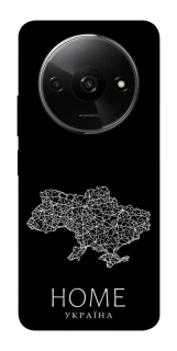Чехол на Xiaomi Redmi A3 Ukraine black map фото 1 из 1