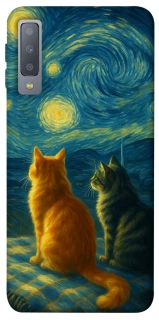Чехол на Samsung A750 Galaxy A7 (2018) Cats under the stars фото 1 из 1