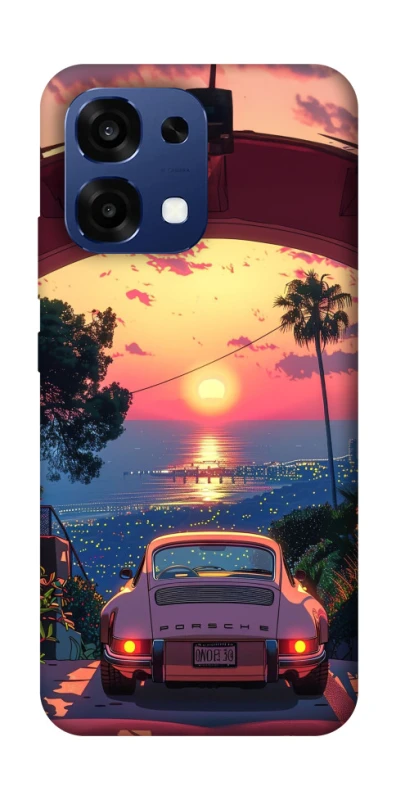 Чехол на Oppo A6 Pro 4G/5G Porsche at sunset фото 2 из 2
