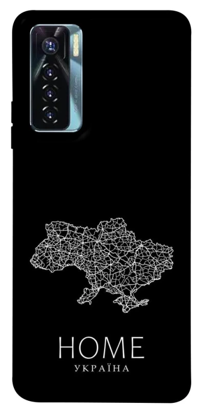 Чехол на TECNO Camon 17 Pro Ukraine black map фото 1 из 1