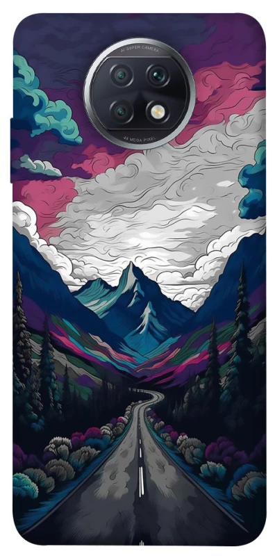 Чехол на Xiaomi Redmi Note 9 5G / Note 9T Нарисованные горы фото 1 из 1