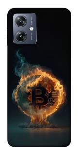 Чохол на Motorola Moto G54 Fire Bitcoin фото 1 Чохол на Motorola Moto G54 Fire Bitcoin фото 1 з 1