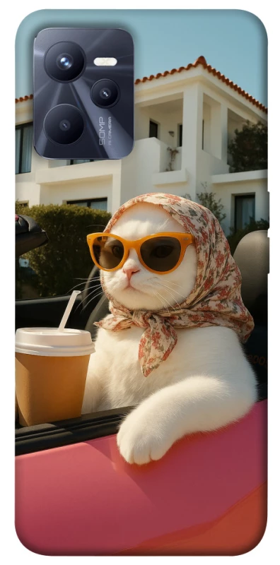 Чохол на Realme C35 Stylish Cat Cruise фото 1 з 1