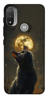 Чохол на Motorola Moto E20 Кіт під місяцем v2 фото 1 з 1