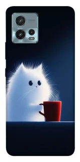 Чохол на Motorola Moto G72 Чохол кіт з кавою фото 1 з 1