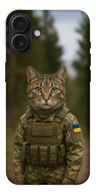 Чехол на Apple iPhone 16 Plus Кот защитник фото 1 из 1