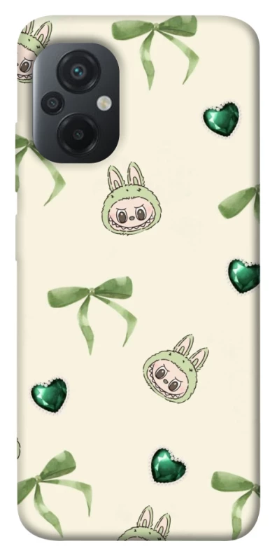 Чехол на Xiaomi Poco M5 Labubu Green Heart фото 1 из 1