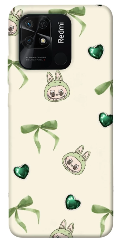 Чохол на Xiaomi Redmi 10C Labubu Green Heart фото 1 з 1