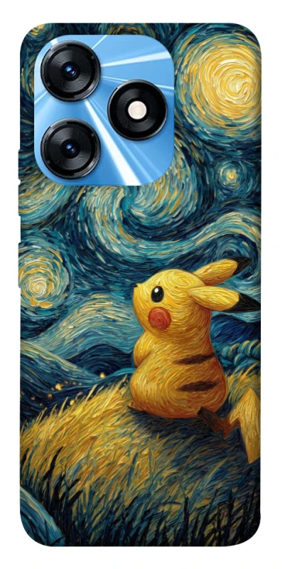 Чохол на TECNO Spark 10 Pikachu and Van Gogh фото 1 з 1