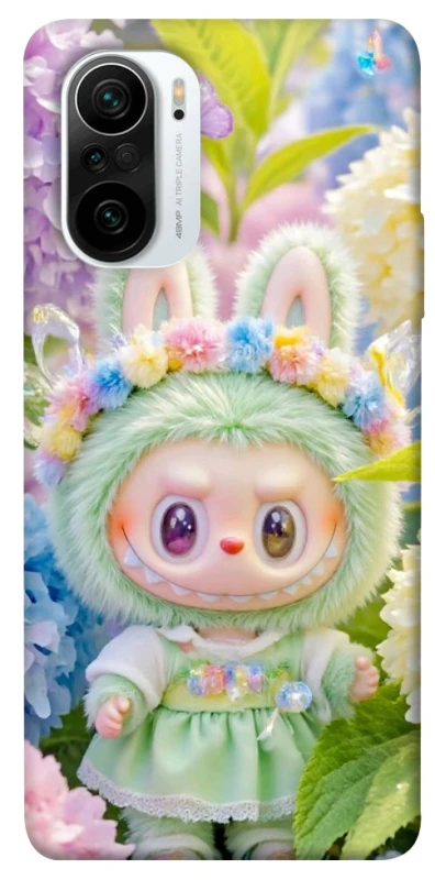 Чохол на Xiaomi Redmi K40 / K40 Pro / K40 Pro+ / Poco F3 Labubu & Flowers ver.2 фото 1 з 1
