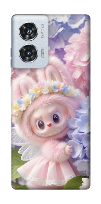 Чохол на Motorola Edge 50 Fusion Labubu & Flowers ver.1 фото 1 з 1