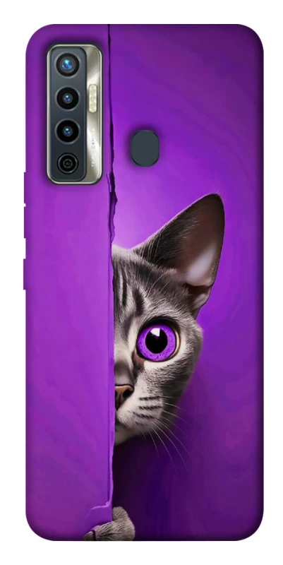 Чехол на TECNO Camon 17 Кот-подглядыватель фото 1 из 1