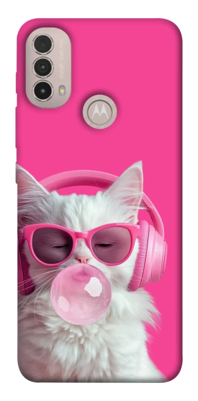 Чохол на Motorola Moto E40 Pink kitty фото 1 з 1