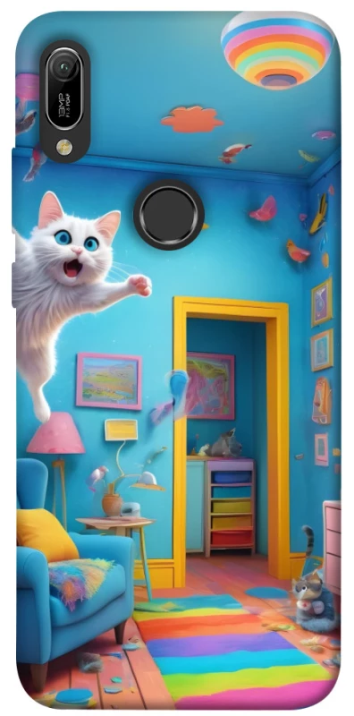 Чохол на Huawei Y6 (2019) crazy cat фото 1 з 1