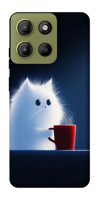 Чохол на Motorola Moto G15 4G Чохол кіт з кавою фото 1 з 1