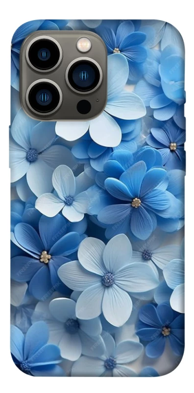 Чехол на Apple iPhone 13 Pro (6.1") Синие цветы фото 1 из 1
