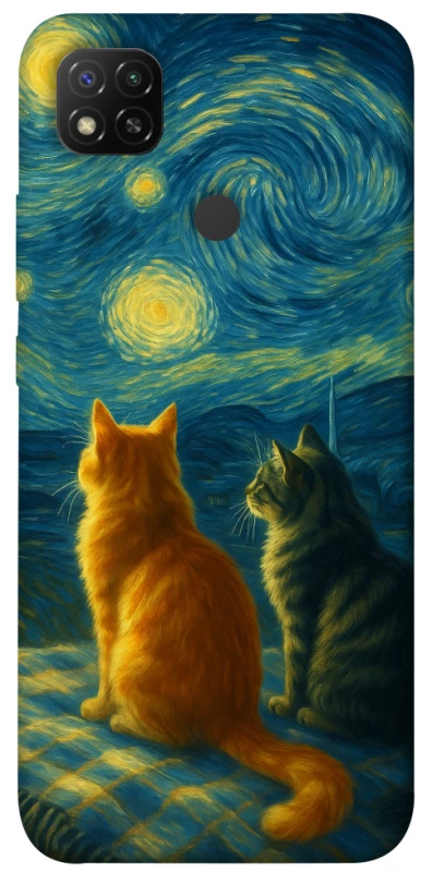 Чохол на Xiaomi Redmi 9C Cats under the stars фото 1 з 1