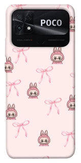 Чохол на Xiaomi Poco C40 Pink bows and Labubus фото 1 з 1