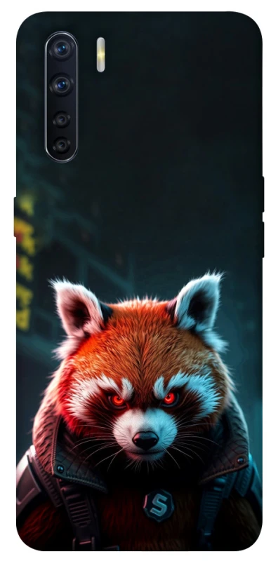 Чехол на Oppo A91 Cyber Red Panda фото 1 из 1