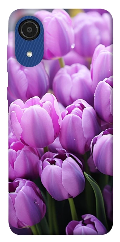 Чехол на Samsung Galaxy A03 Core Фиолетовые тюльпаны фото 1 из 1