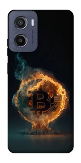 Чохол на Motorola Moto E15 Fire Bitcoin фото 1 з 1