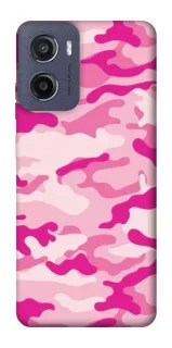 Чехол на Motorola Moto E15 camouflage pink фото 1 из 1