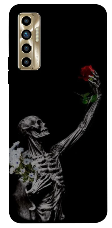 Чехол на TECNO Camon 17P Skeleton vs Rose фото 1 из 1