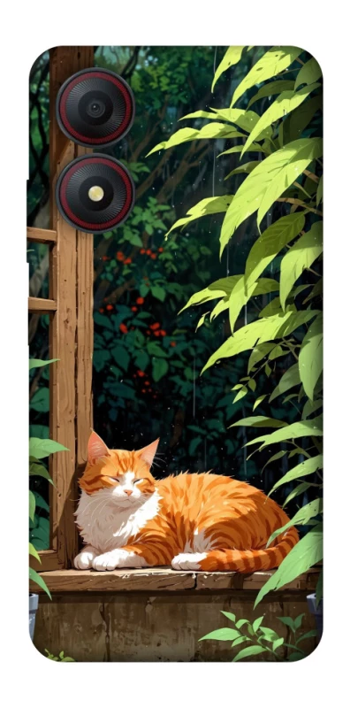 Чехол на ZTE Blade A34 4G red cat фото 1 из 1