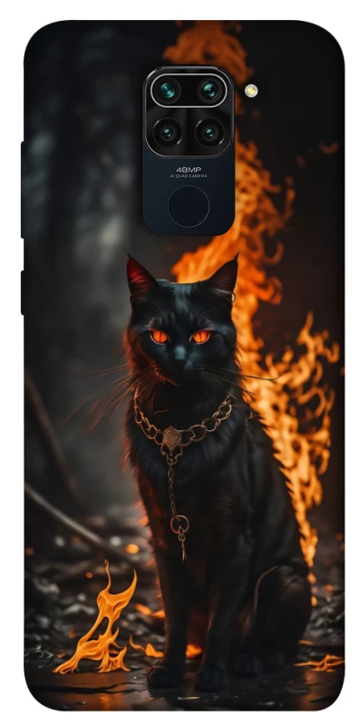 Чохол на Xiaomi Redmi Note 9 / Redmi 10X Вогняний кіт фото 1 з 1