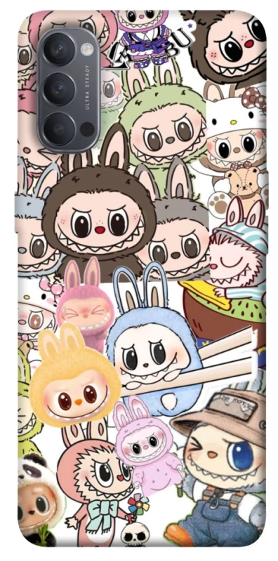 Чохол на Oppo Reno 4 All Labubus фото 1 з 1