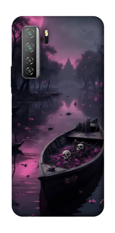 Чехол на Huawei Nova 7 SE Boat and flamingo фото 1 из 1