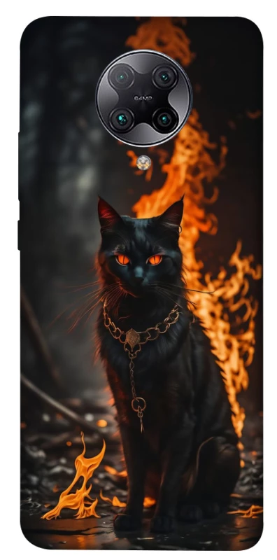 Чехол на Xiaomi Redmi K30 Pro / Poco F2 Pro Огненный кот фото 1 из 1
