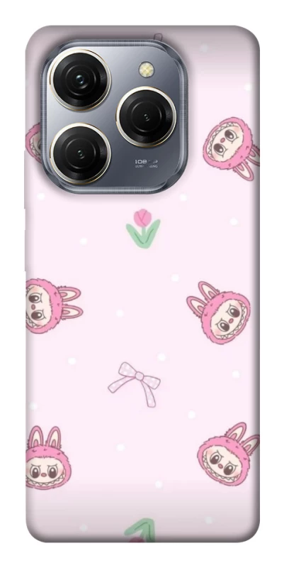 Чехол на TECNO Spark 20 Pro Labubu Flower фото 1 из 1