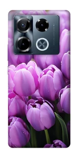 Чехол на Infinix Note 40 Pro 4G Фиолетовые тюльпаны фото 1 из 1