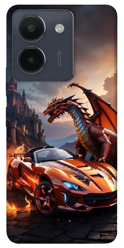 Чохол на Vivo Y36 Сar and dragon фото 1 з 1
