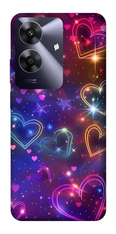 Чехол на Realme Note 60 Drawn hearts фото 1 из 1