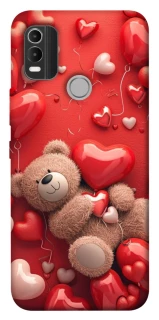 Чехол на Nokia C21 Plus bear in hearts фото 1 из 1