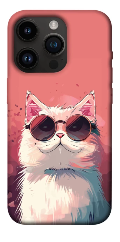 Чехол на Apple iPhone 14 Pro (6.1") Сat with glasses фото 1 из 1
