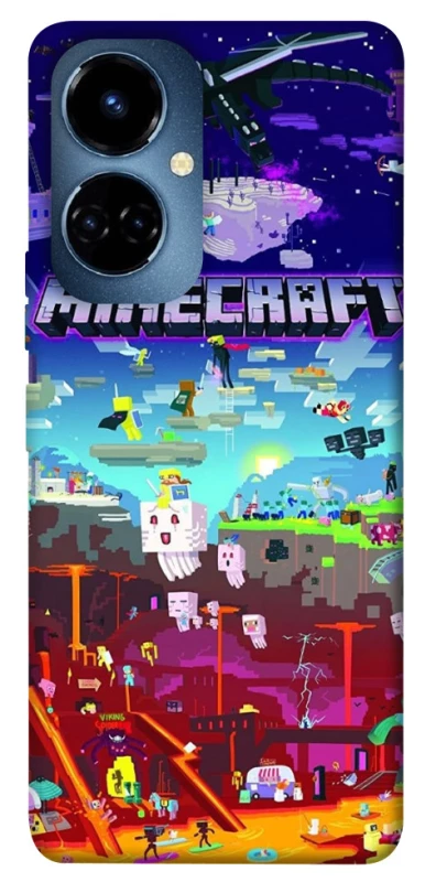 Чехол на TECNO Camon 19 Minecraft world фото 1 из 1