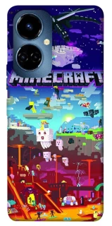 Чехол на TECNO Camon 19 Minecraft world фото 1 из 1
