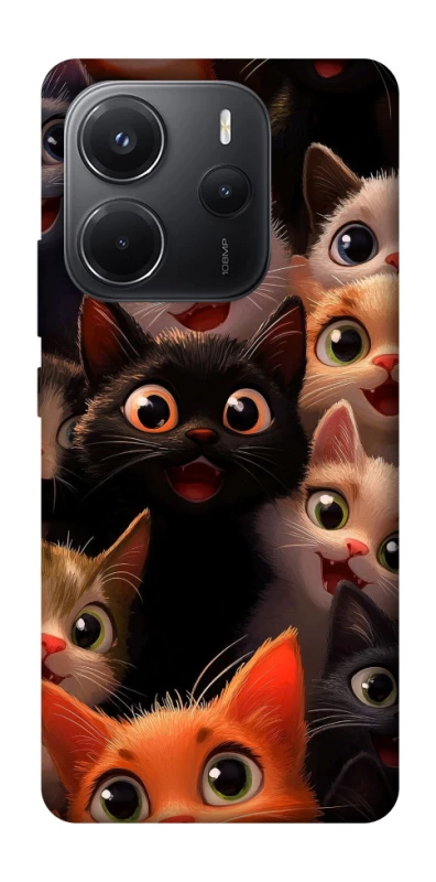 Чохол на Xiaomi Redmi Note 14 4G (Int. version) happy cats фото 1 з 1