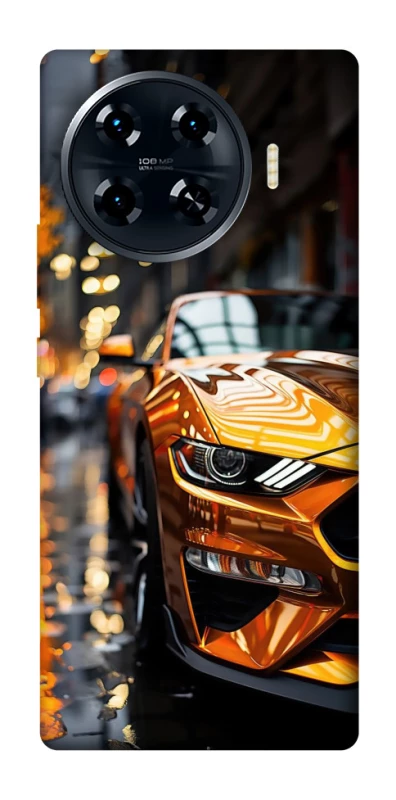 Чохол на TECNO Spark 20 Pro+ Golden sports car фото 1 з 1