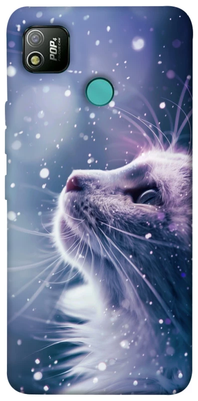 Чехол на TECNO POP 4 Snow cat фото 1 из 1