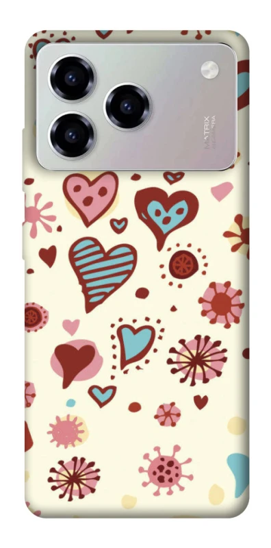 Чохол на ZTE Blade A76 Pretty hearts фото 1 з 1