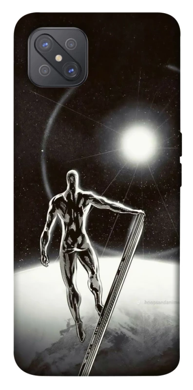 Чехол на Oppo A92s Серебряный сёрфер фото 1 из 1