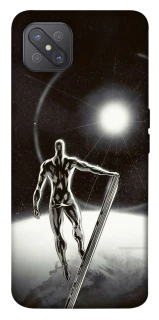 Чехол на Oppo A92s Серебряный сёрфер фото 1 из 1